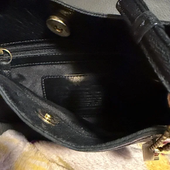 Coach Black Leather Shoulder Bag - Picture 3 of 4